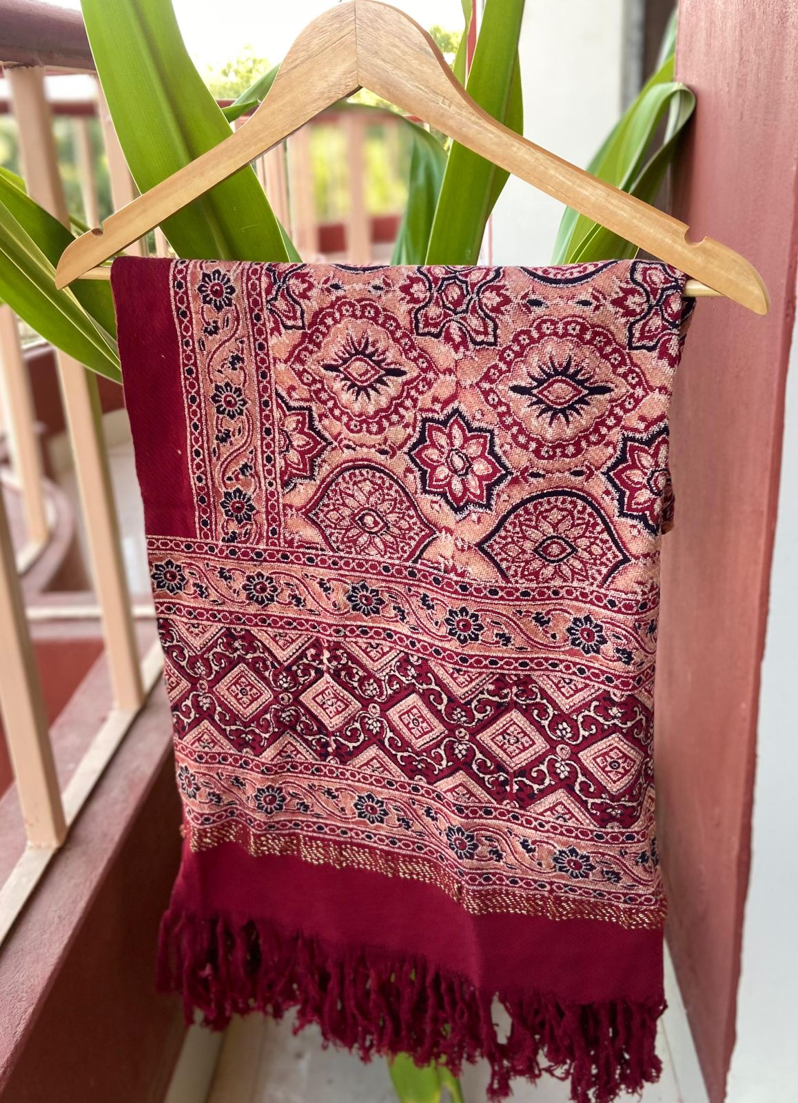 Ajrakh Handblock Printed Dupatta