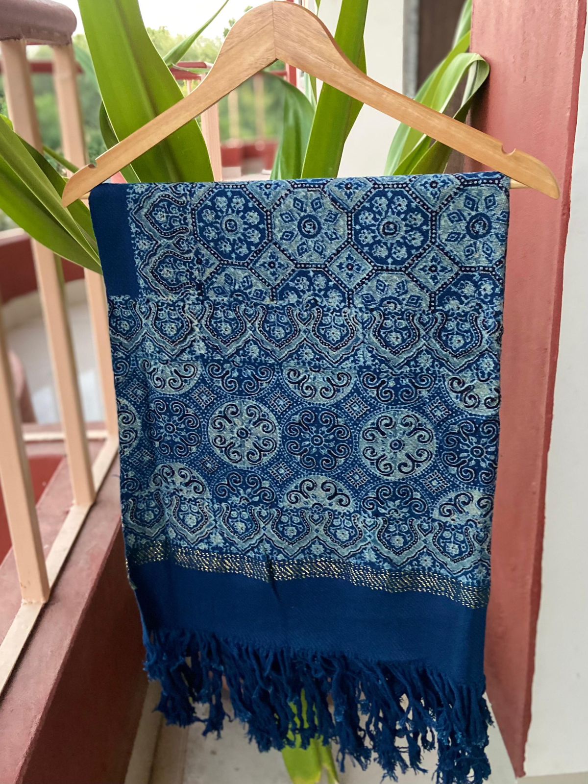 Ajrakh Handblock Printed Dupatta