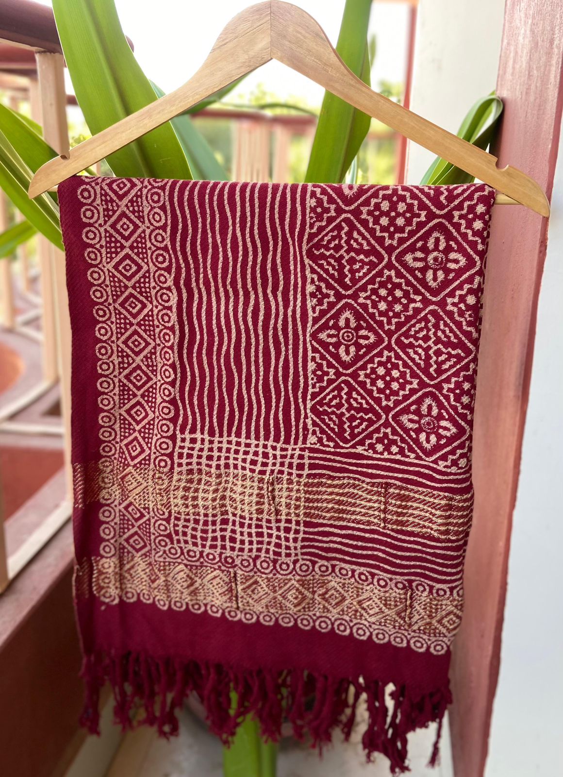 Ajrakh Handblock Printed Dupatta