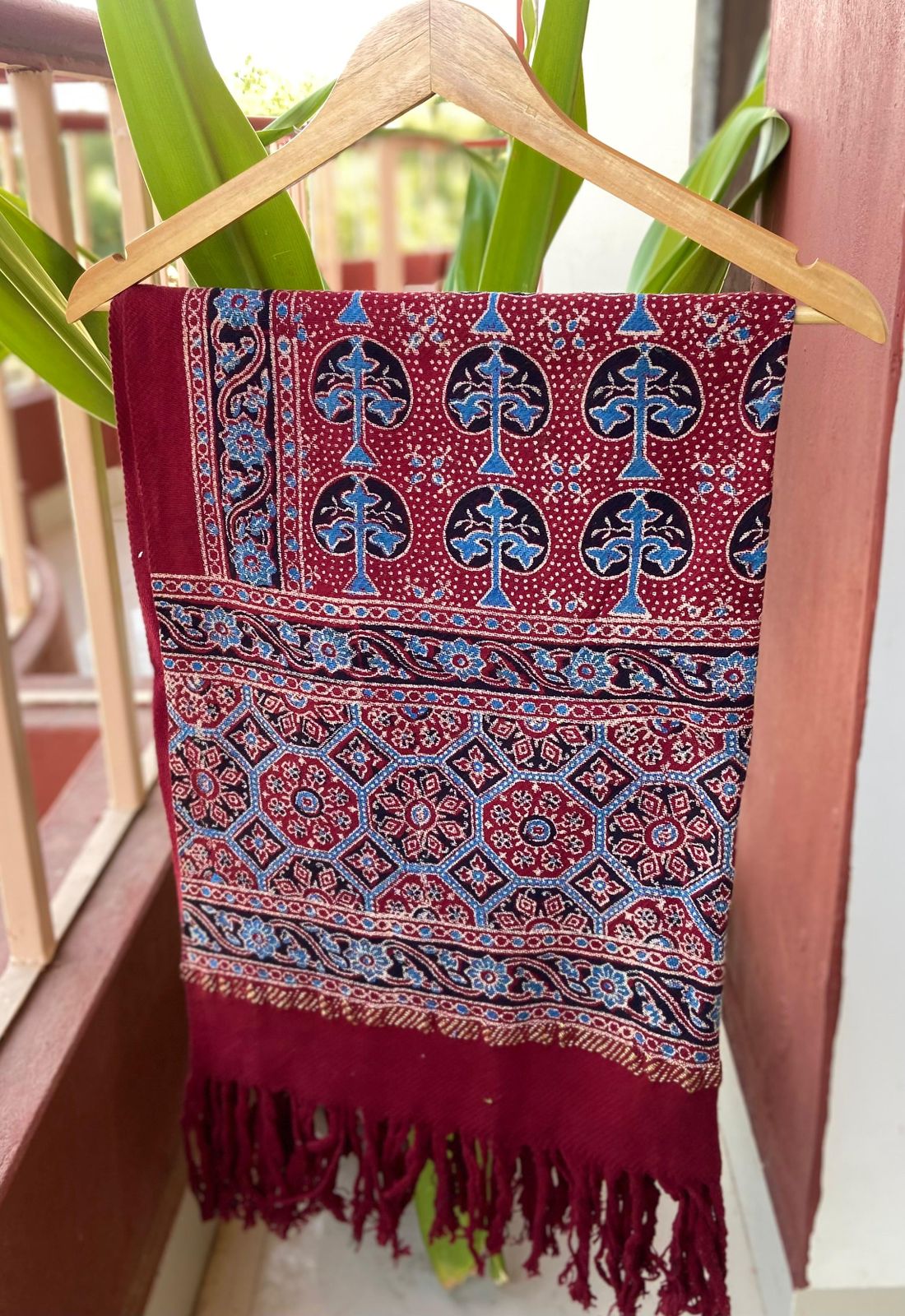 Ajrakh Handblock Printed Dupatta