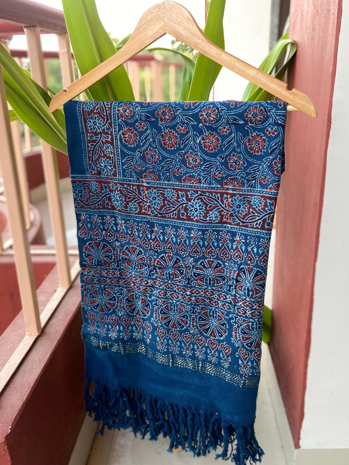 Ajrakh Handblock Printed Dupatta