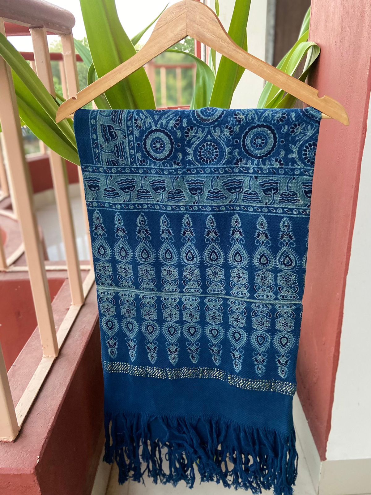 Ajrakh Handblock Printed Dupatta