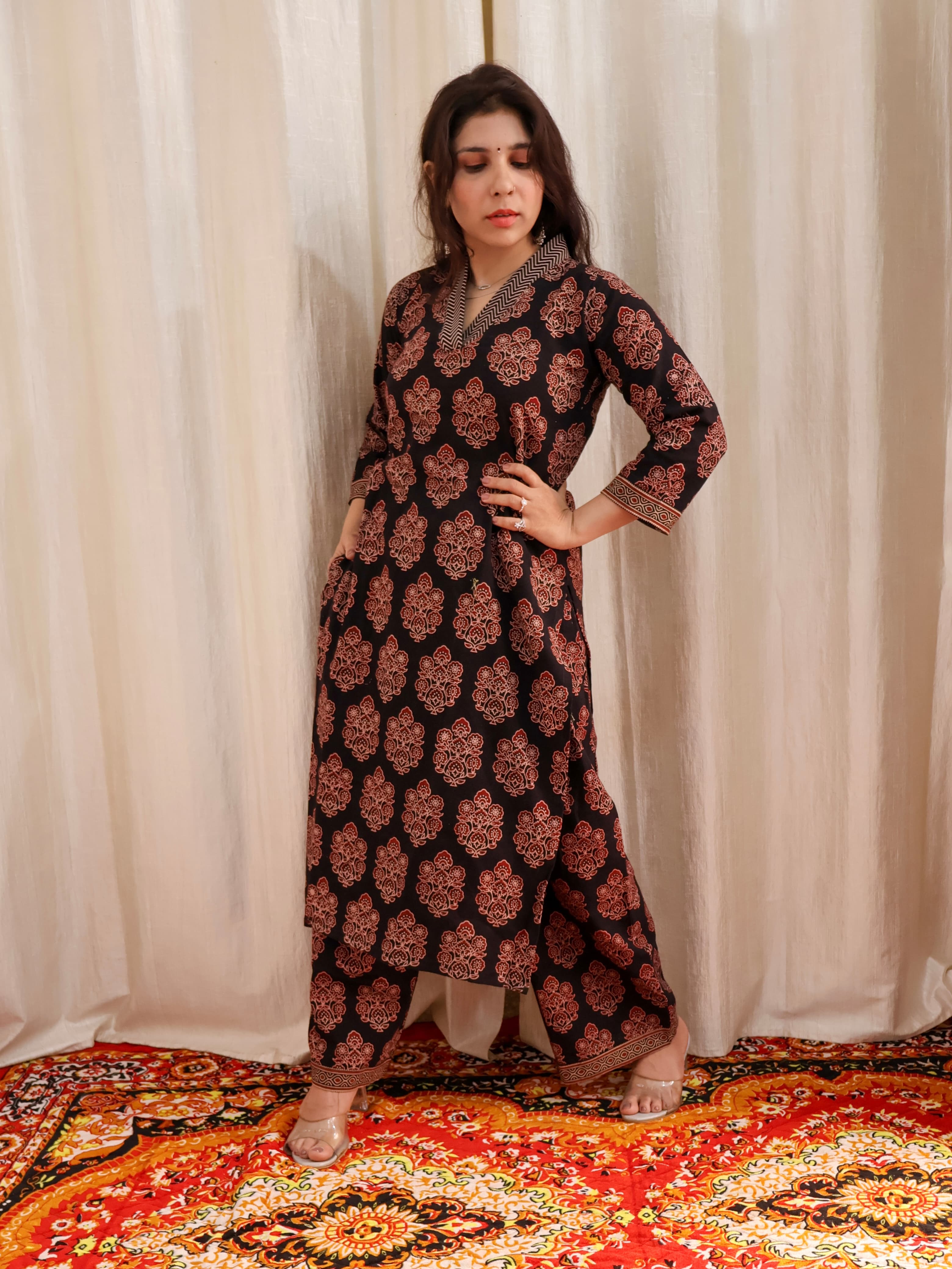 Traditional Embroidered Kurta Set