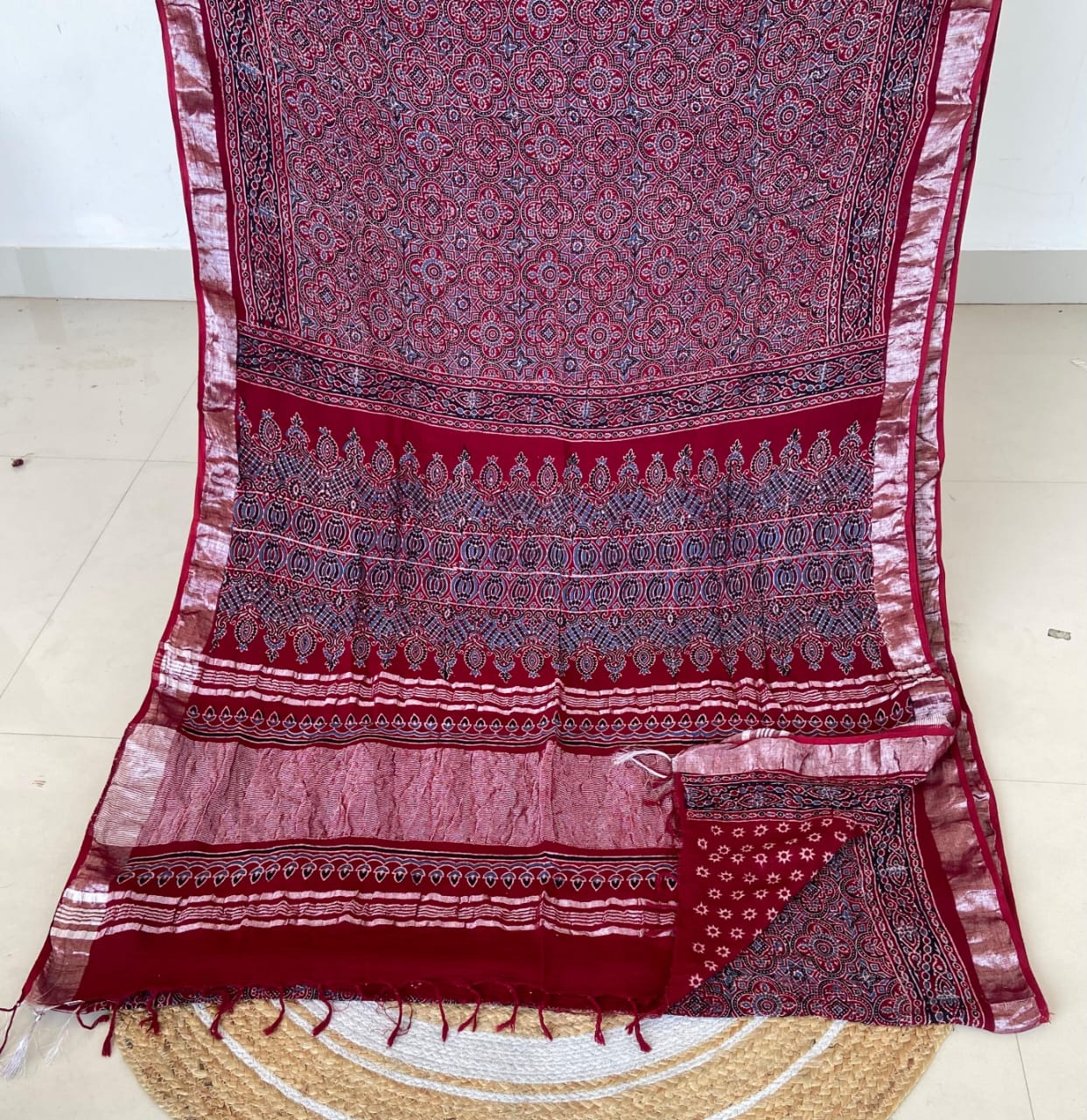 Azrakh Print Hand Block Print Saree