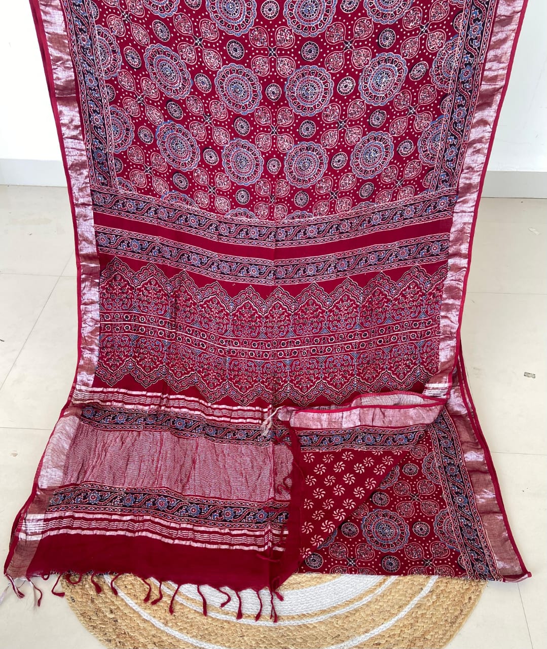 Azrakh Print Hand Block Print Saree