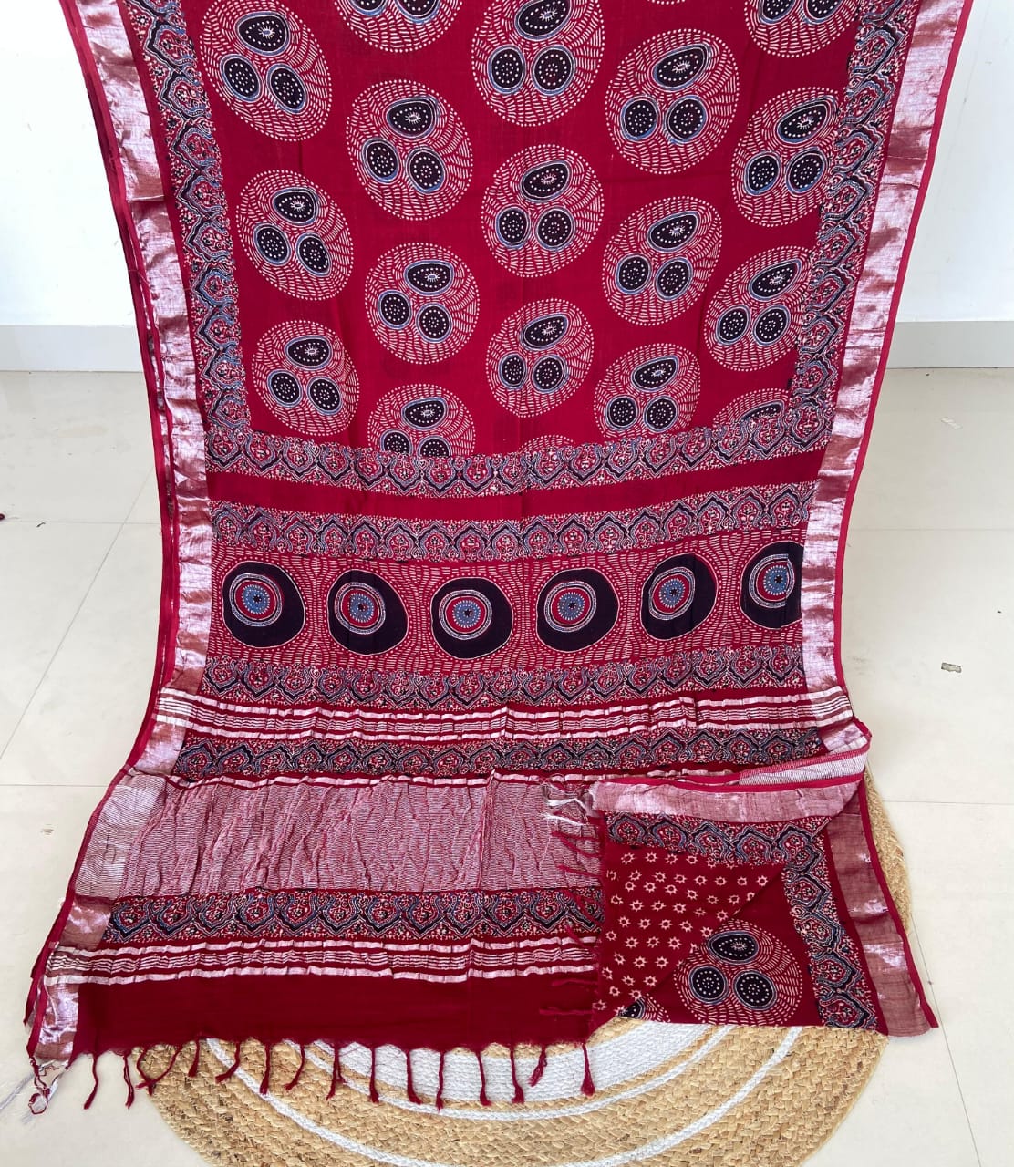 Azrakh Print Hand Block Print Saree