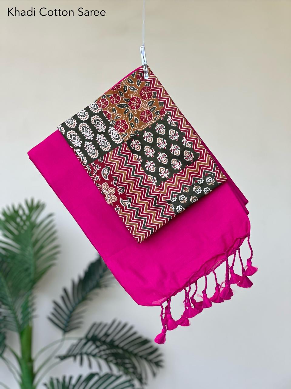 Cotton Saree with extra blouse