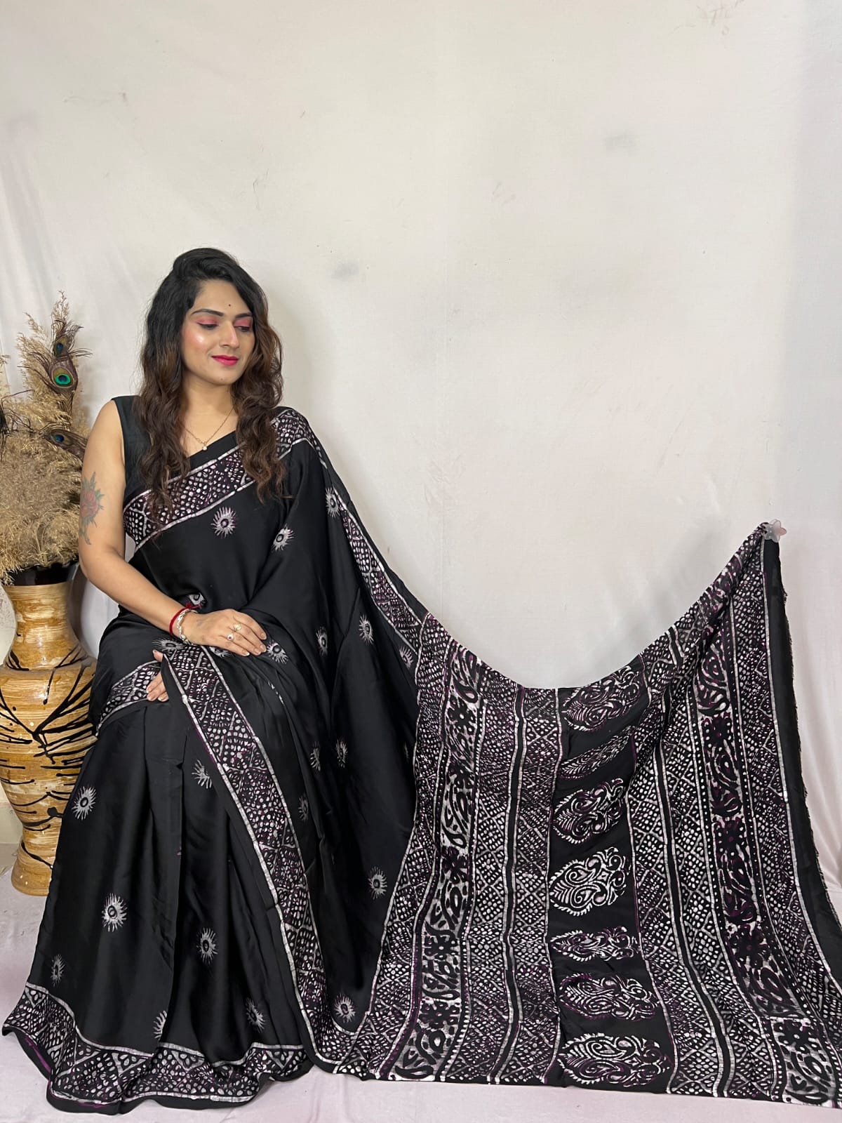 Patola Kalamkari Fusion Saree