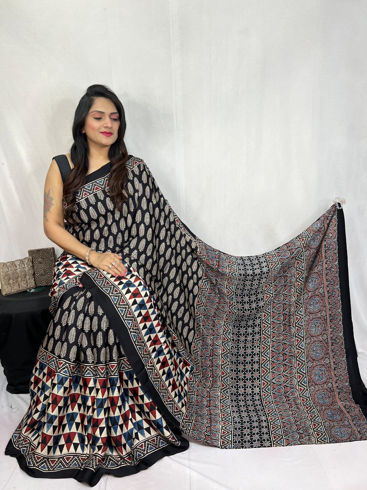 Patola Kalamkari Fusion Saree