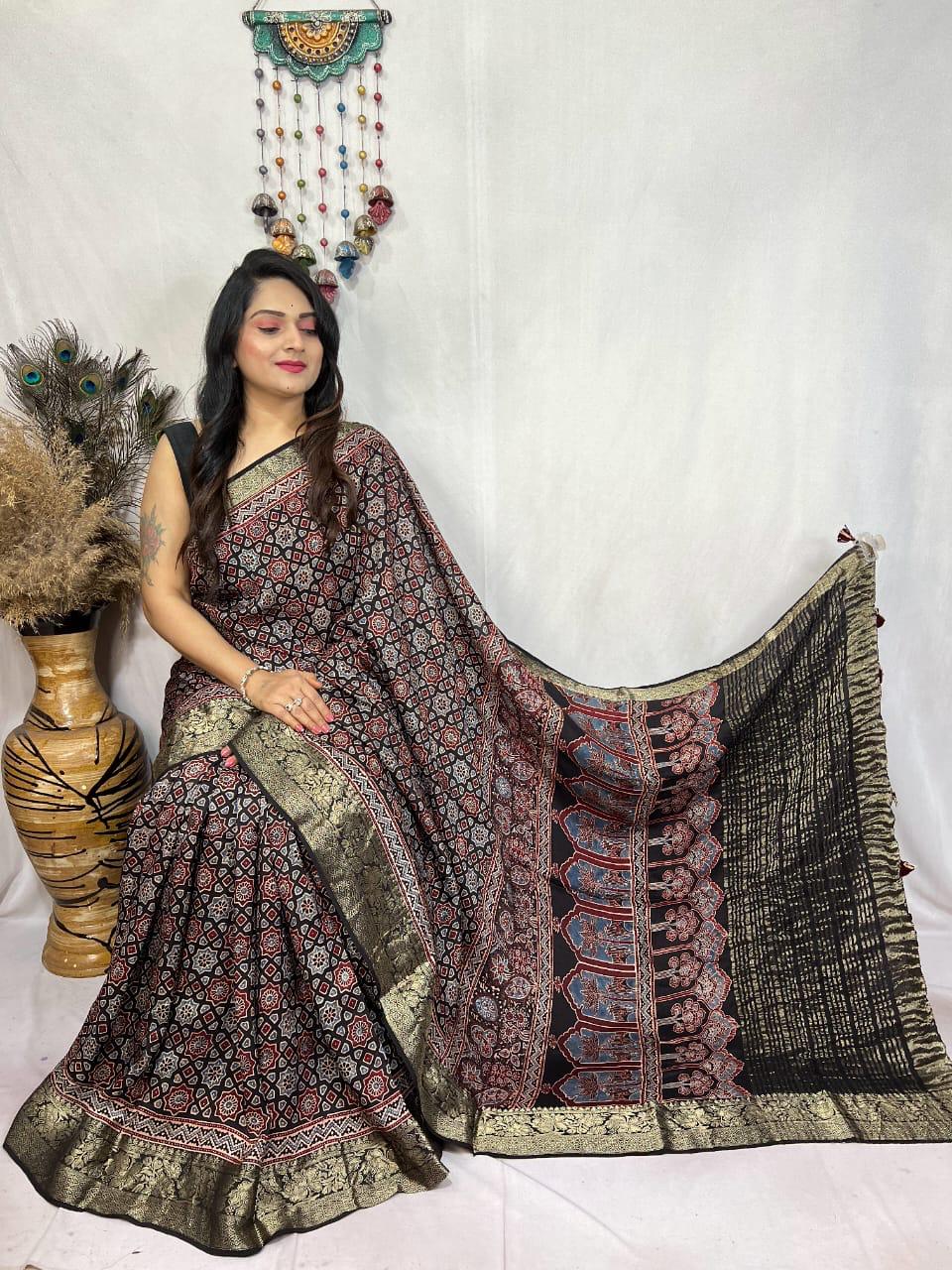 Patola Kalamkari Fusion Saree