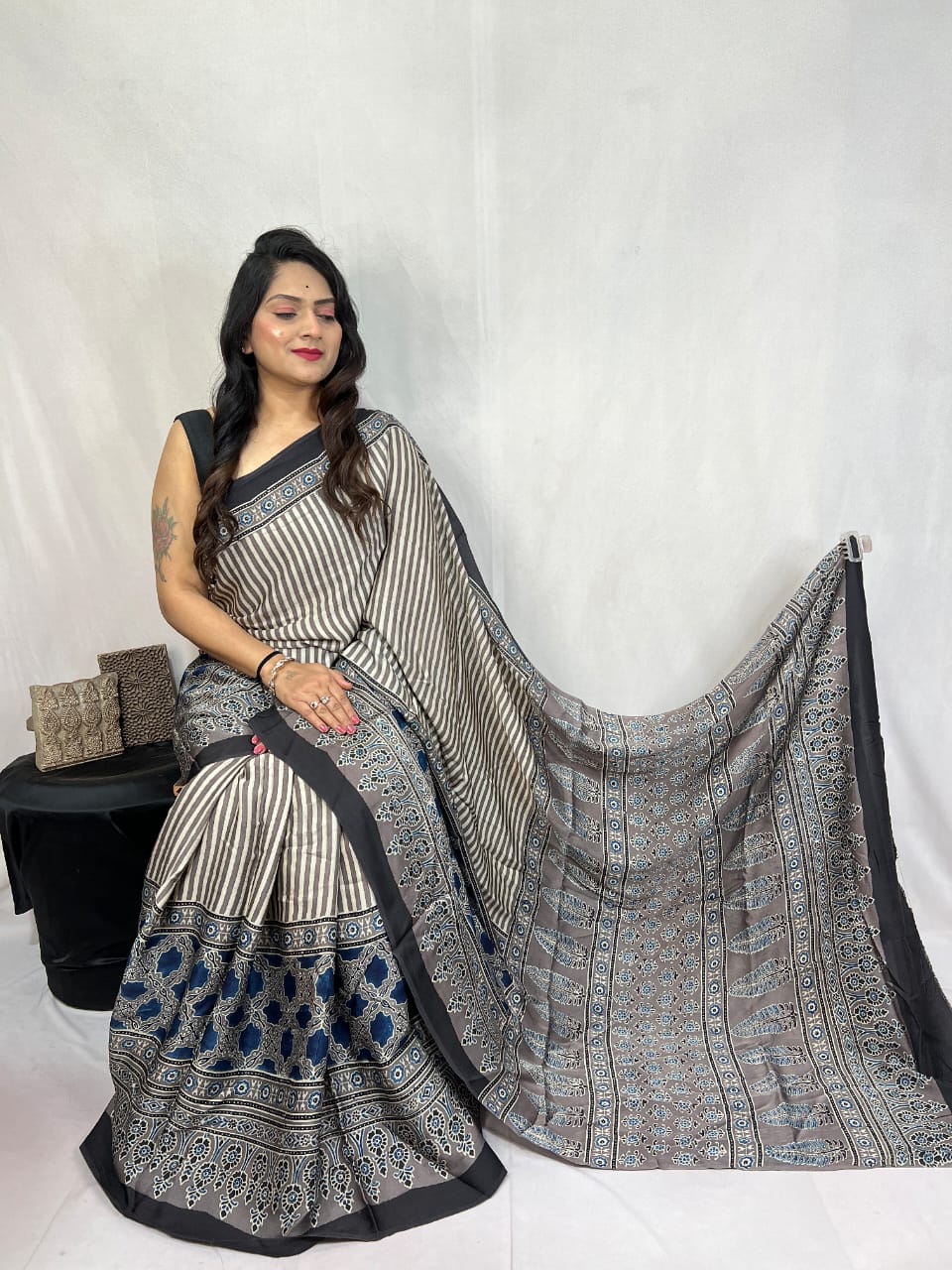 Patola Kalamkari Fusion Saree