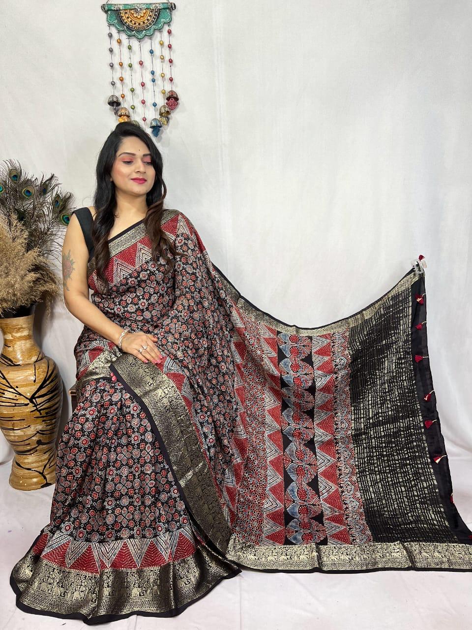 Patola Kalamkari Fusion Saree