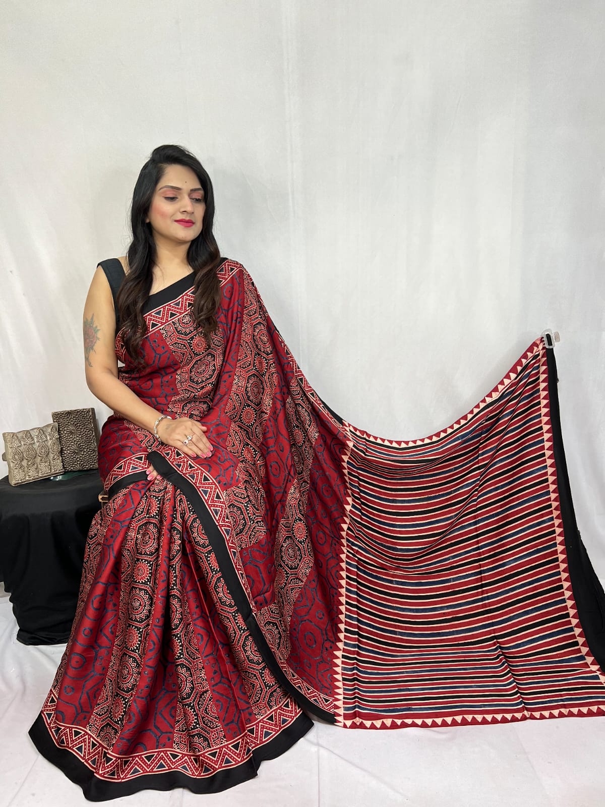 Patola Kalamkari Fusion Saree