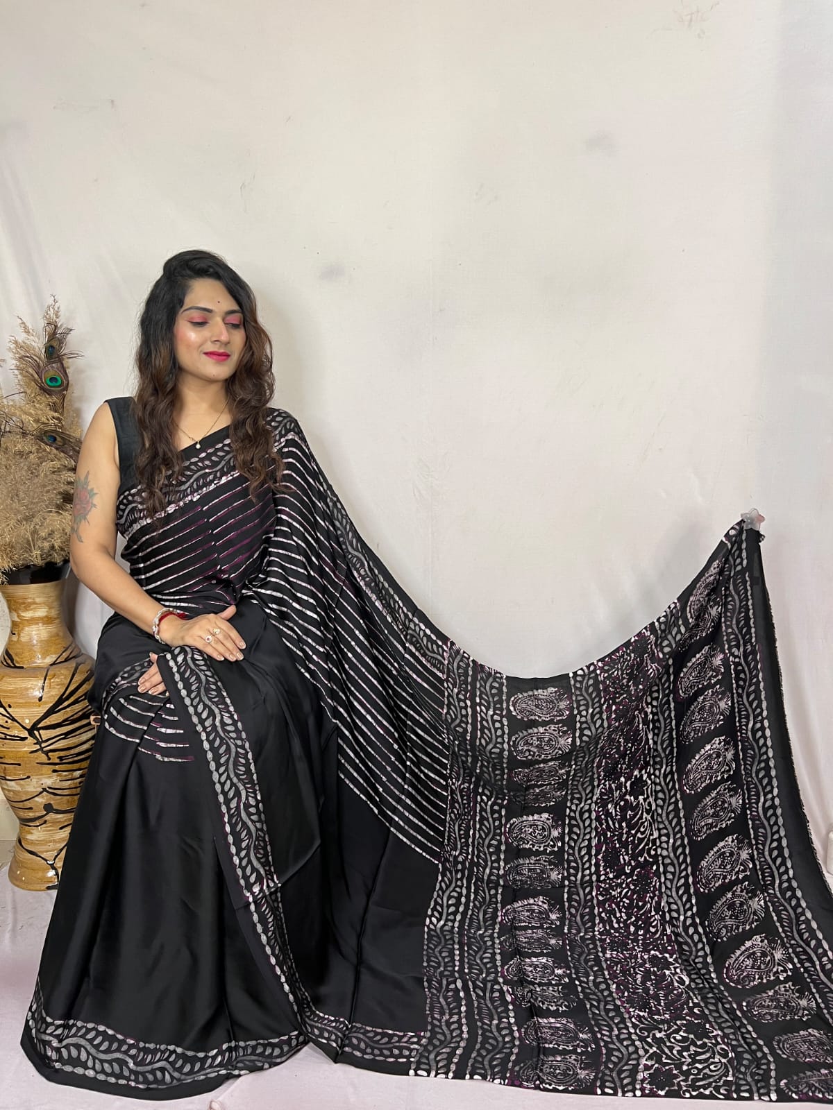 Patola Kalamkari Fusion Saree