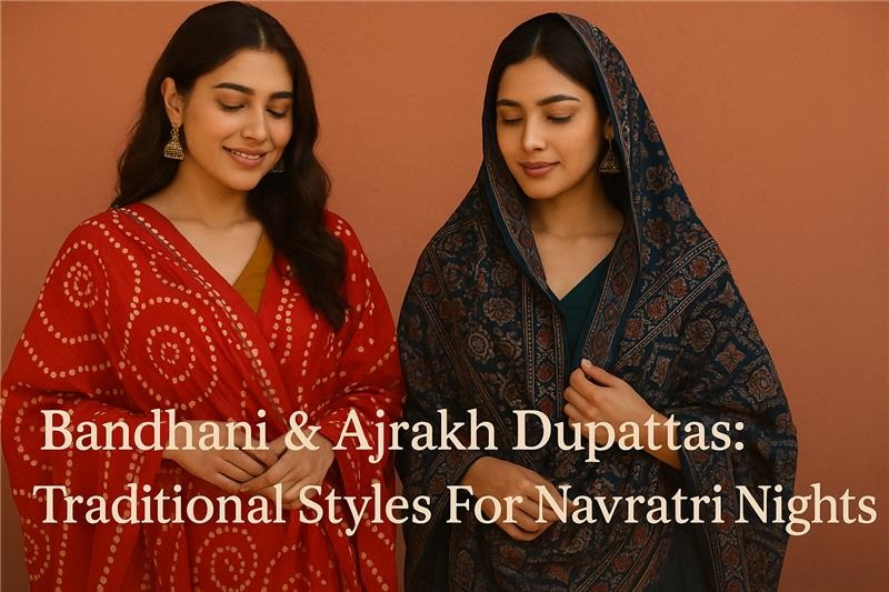 Bandhani and Ajrakh Dupattas Online